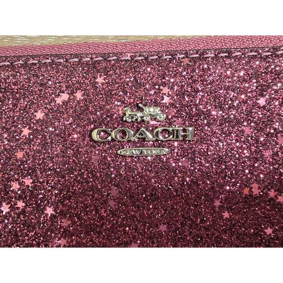 Coach Rasberry Glitter Wristlet or Wallet (Style: F22705) - Picture 3 of 5